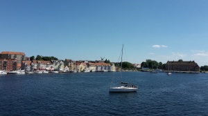 Blick auf Sønderborg von der Brücke